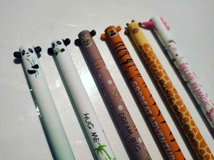 Lot de 6 stylos effaçable animaux style legami - photo numéro 3