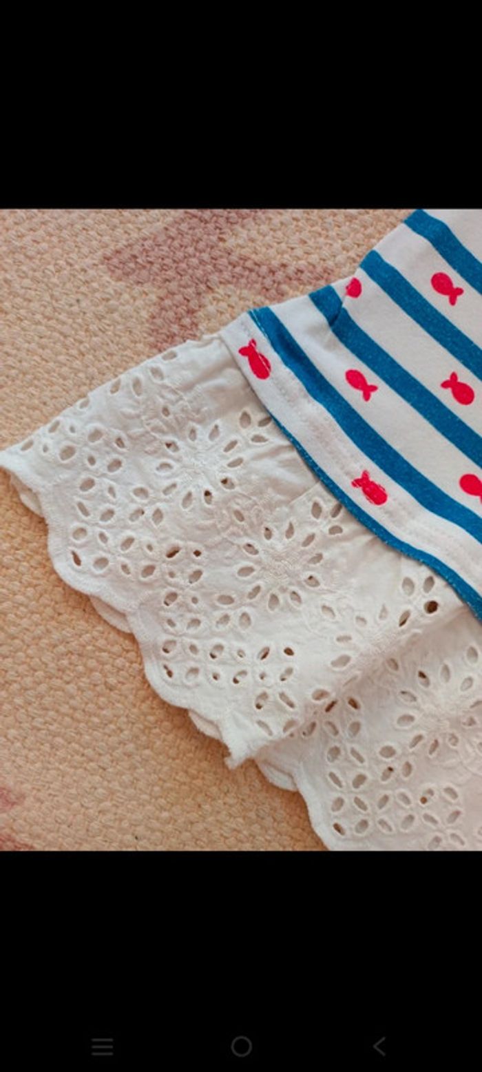 Robe marinière dentelle poisson rouge 24 mois - photo numéro 3
