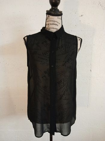 chemise transparente sans manche H&M 38 tbe