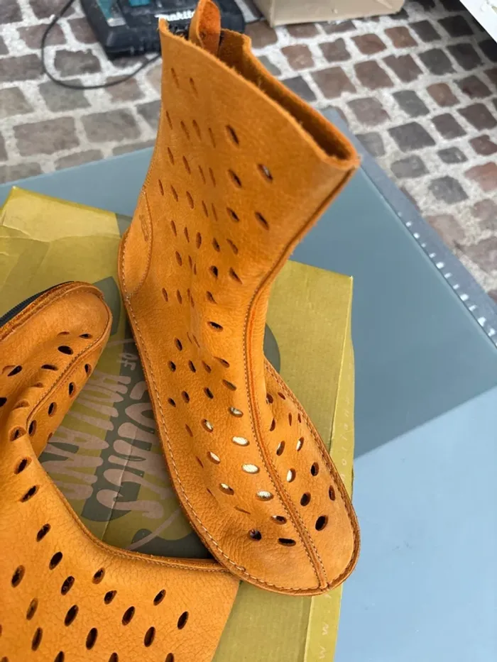 Chaussures cuir montantes à trous #loints of Holland - photo numéro 2