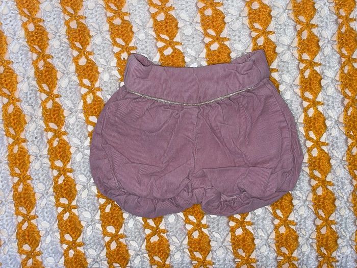 Short effet velour rose fille 3 mois Kiabi