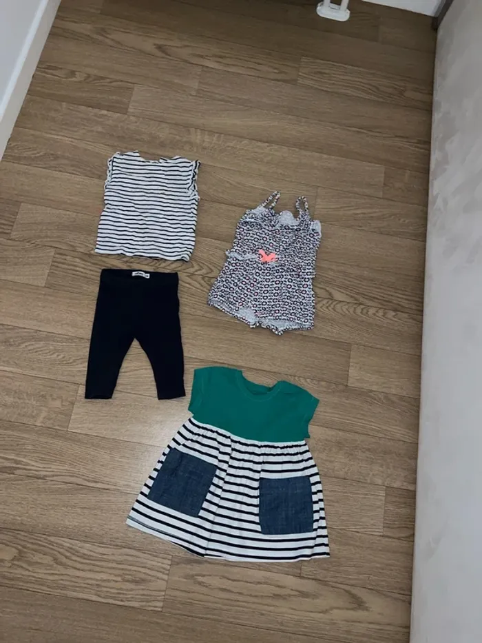 Lot vêtements fille 6 mois tres bonne etat - photo numéro 2