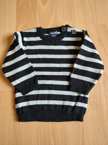 Pull rayé neuf Kiabi en 3M
