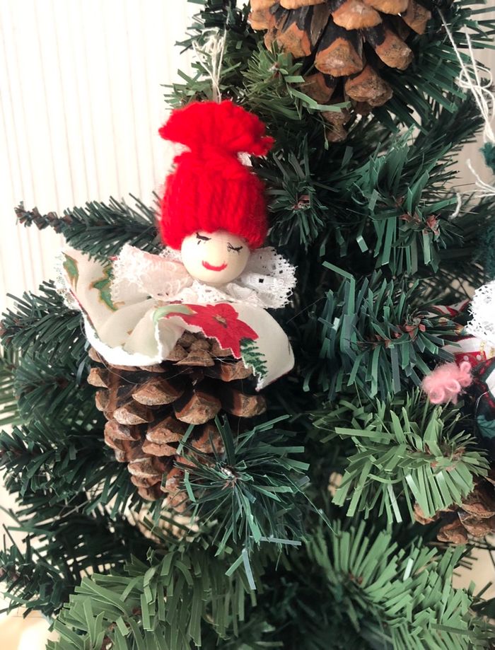 lot de 3 pommes de pin pour sapin - photo numéro 3