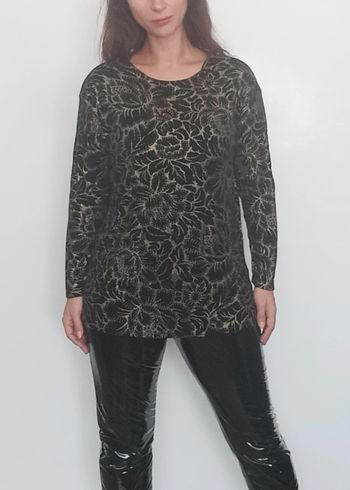 Haut vintage noir et doré