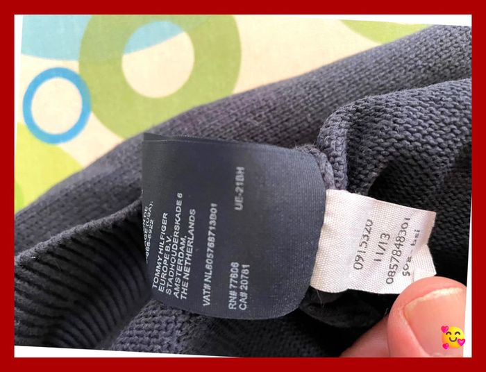 Pull Tommy Hilfiger – Taille M – Marine – Col à pressions – 100 % coton épais - photo numéro 6