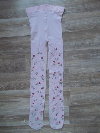 Collant rose fleuri Omsa 8/10 ans