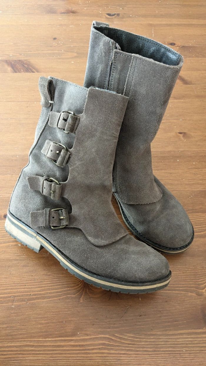 Bottines en daim taupe San Marina 36 - photo numéro 2