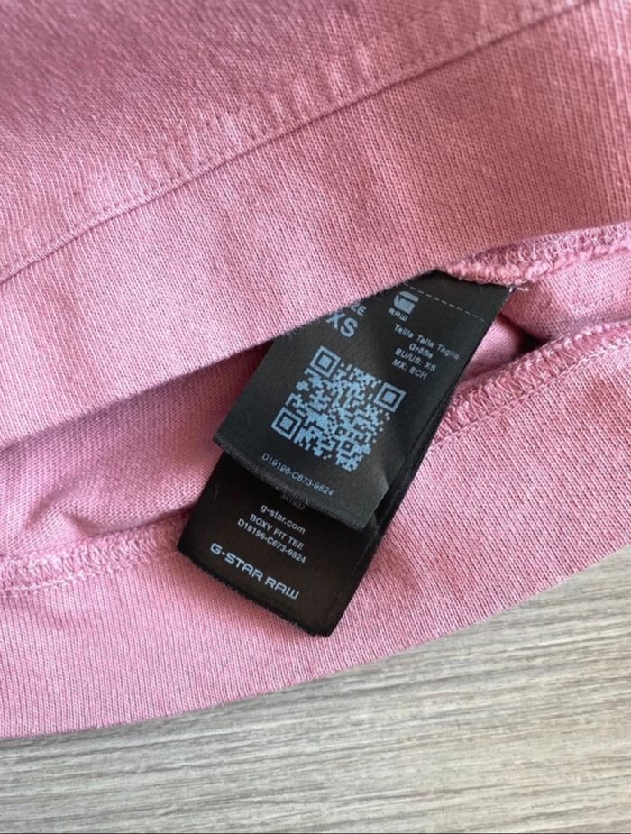 #124 Tee shirt G star rose taille XS - photo numéro 5