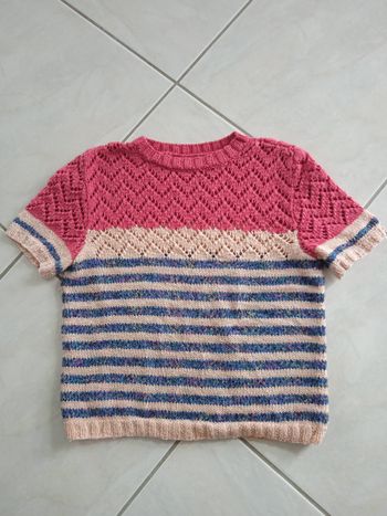 Pull manches courtes fille 6 ans
