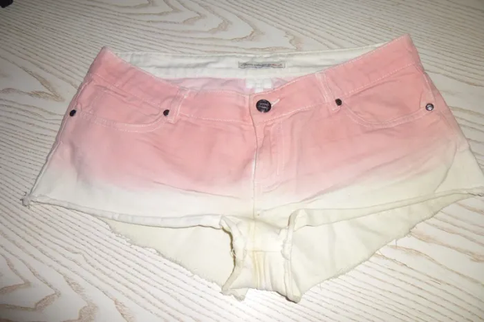 short coton rayé rose taille 42 MIM - photo numéro 2