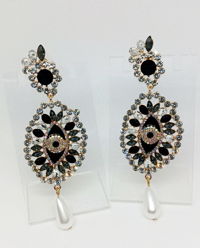 Splendide boucles d'oreilles rétro chic