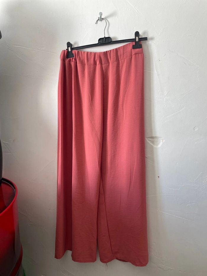 Pantalon en lin rose corail 710