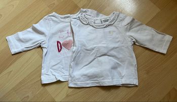 Lot de 2 t-shirts manches longues blancs Tape à l’œil 1M