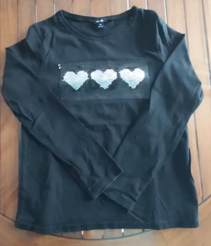 T-shirt manches longues à sequins