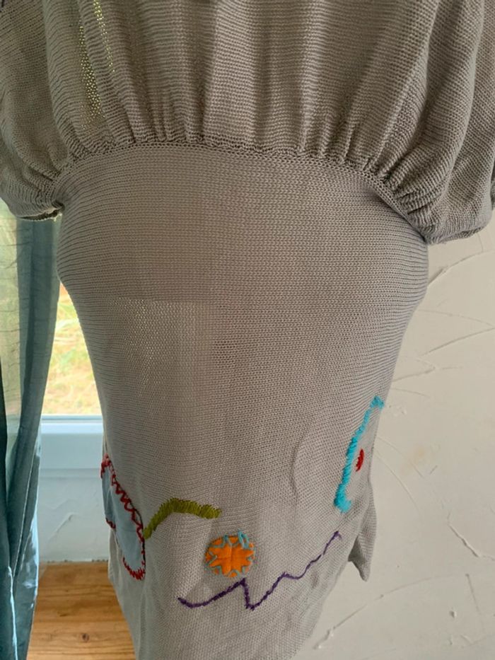 Robe pull Sidecar taille M grise avec motif manches courtes - photo numéro 4