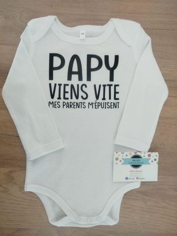 Body humoristique mixte papy viens vite mes parents m'épuisent