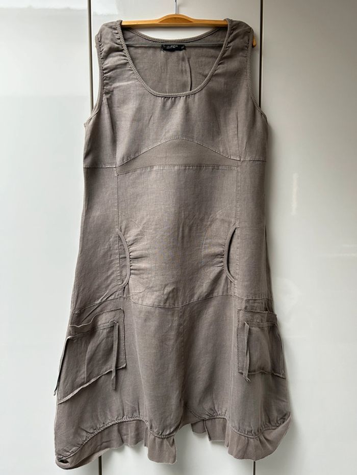 Robe beige Julie Mode - Taille L