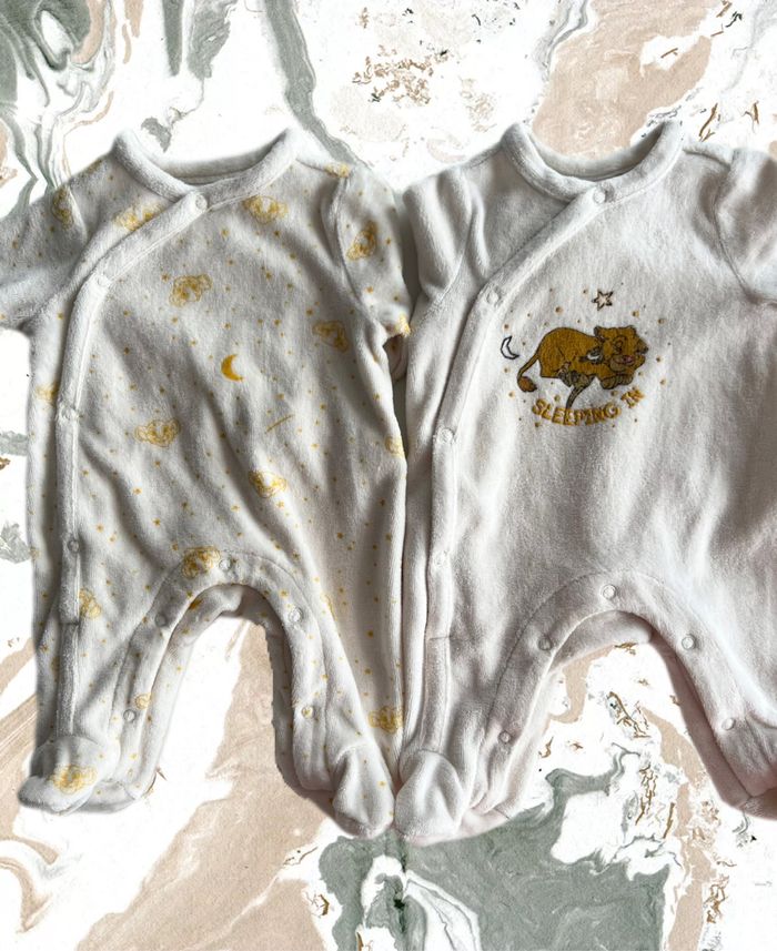 Lot de 2 pyjamas simba naissance manches longues - photo numéro 2