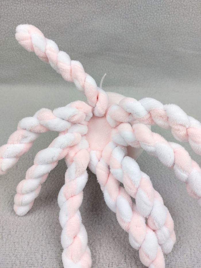 Peluche doudou pieuvre poulpe NATTOU Octopus rose clair blanc 20 cm - photo numéro 3