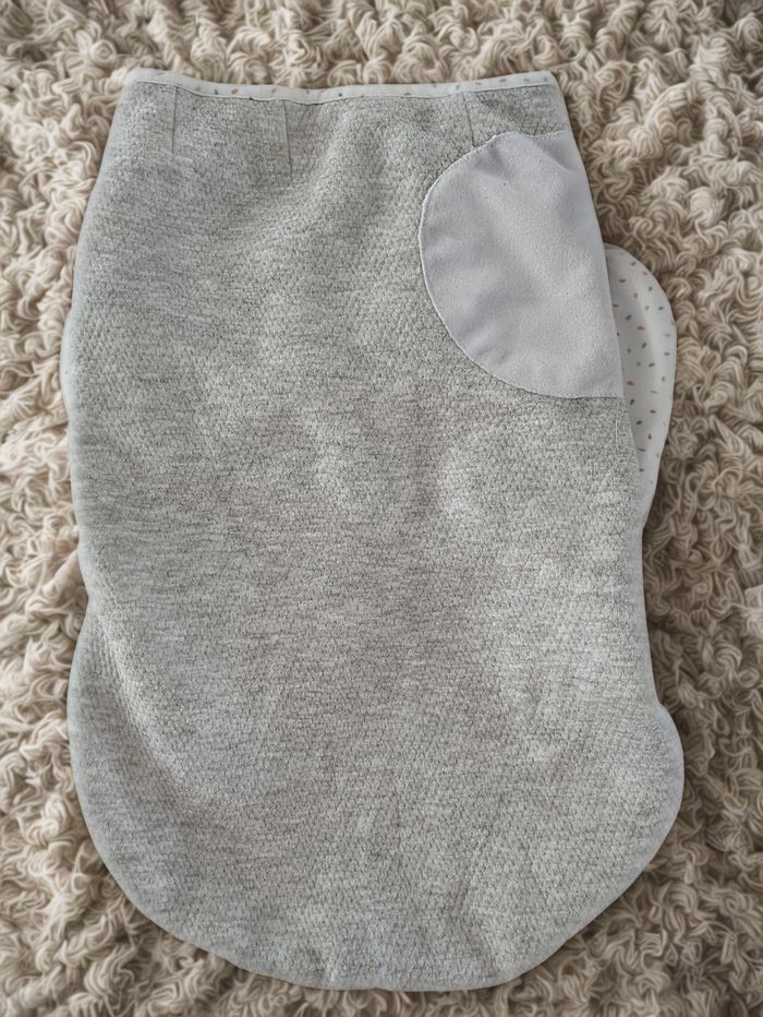 Couverture d’emmaillotage bébé – Gris avec motif ourson - Prémaman - photo numéro 2