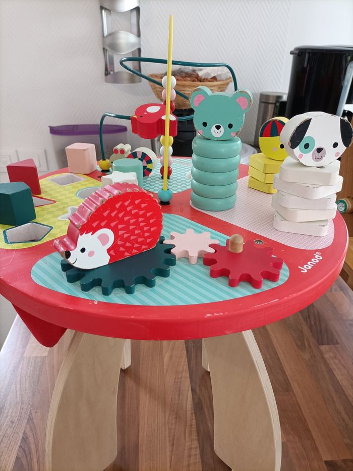 Table activités bois Janod hérisson avec carton - photo numéro 3