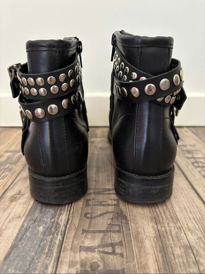 Bottines cloutées argentées Eden Shoes pointure 37 - photo numéro 4