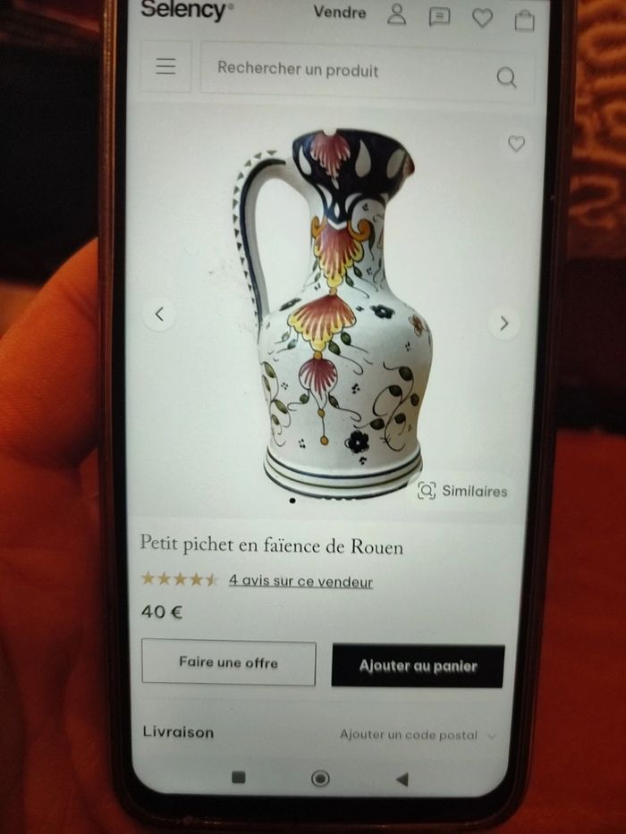 Pichet faience de rouen - photo numéro 7