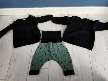 Sarouel évolutif Le soleil sous la pluie et sweats noir