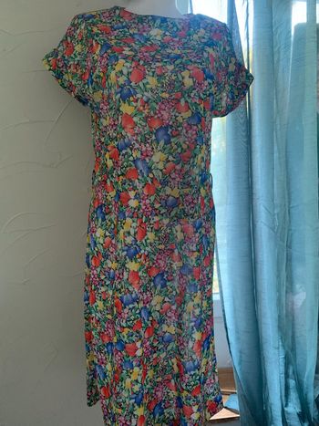 Robe vintage longue manches courtes taille44