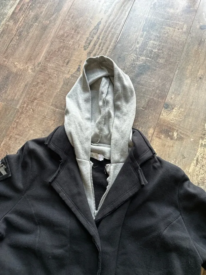 Gilet sweat capuche bicolore - photo numéro 4
