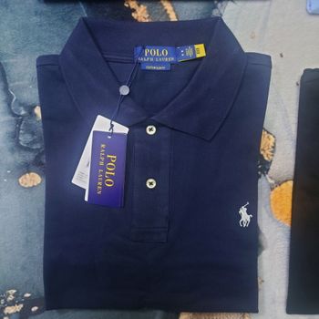 Polo manches courtes Ralph Lauren bleu Taille M