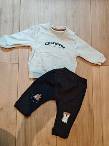 Ensemble sweat à message pantalon