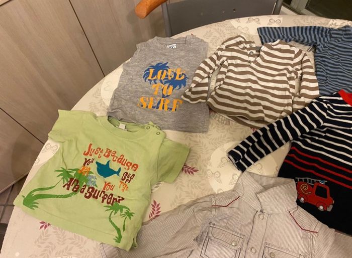 Lot de T-shirt manches longues et court chemise, taille six mois, marque orchestra etc - photo numéro 5