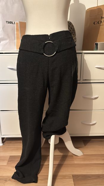 Pantalon noir élégant avec ceinture Zara T36