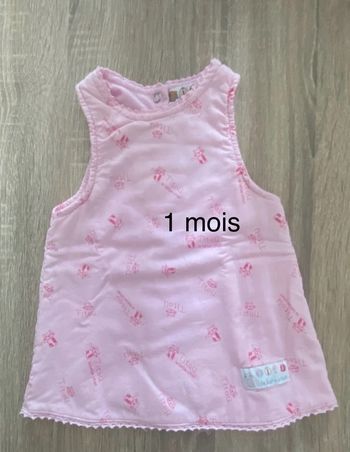 Robe manches courtes  - 1 mois