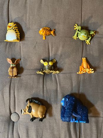 Rare : la collection complète des 8 figurines Les as de la jungle