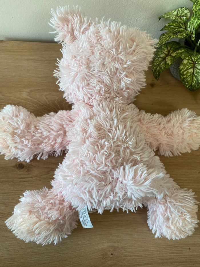 Doudou peluche cochon rose poils long gipsy - photo numéro 3