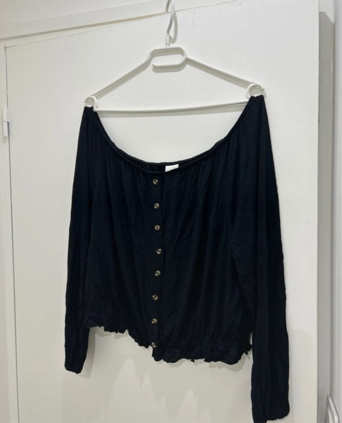 Crop Top H&M noir taille L - photo numéro 3