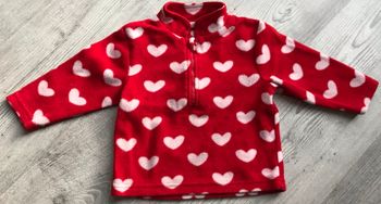 Pull polaire coeurs 12 mois