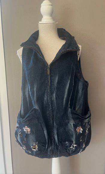 Veste jean sans manches