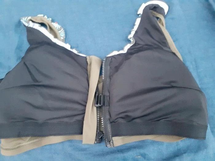 Haut de maillot de bain zippée post opératoire 100D - photo numéro 4
