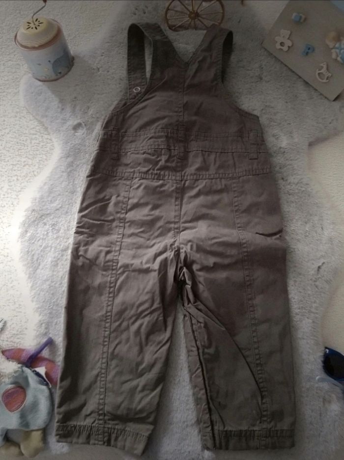 Ensemble chemise manches longues et salopette Du pareil au même 18 mois - photo numéro 8