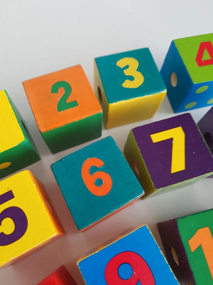 Panier chiffres et perles jumbo en bois - photo numéro 14