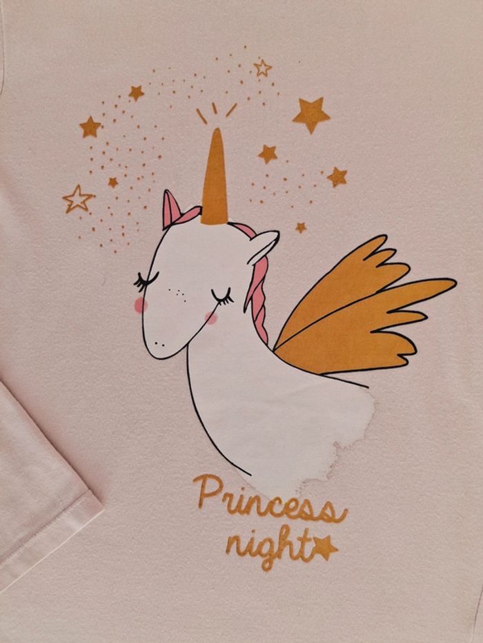 Pyjama 2 pièces Orchestra 8 ans rose clair et gris motif licorne - photo numéro 2