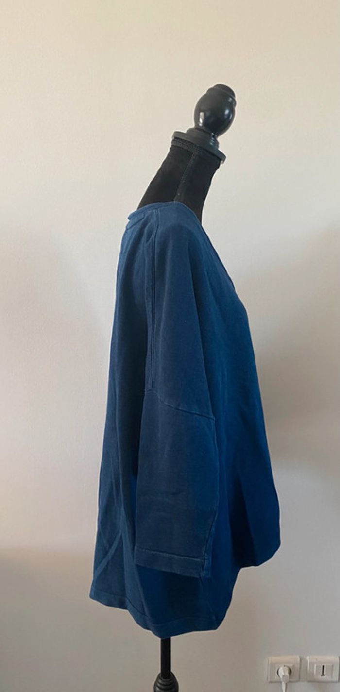 Sweat Esprit taille M / L coupe oversize bleu marine - photo numéro 5
