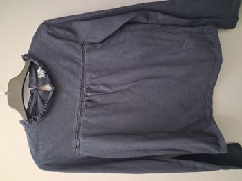 T-shirt bleu à manches longues-10 ans