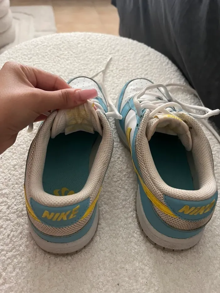 Dunk low nike bleu/jaune - photo numéro 5