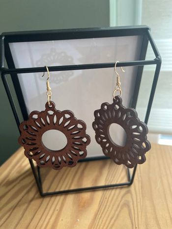 Boucles d’oreilles en bois