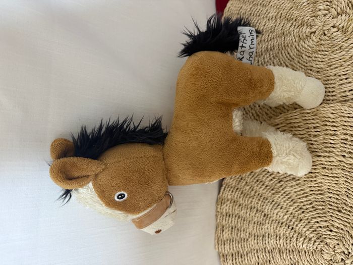 doudou cheval marron noir beige rather charming - photo numéro 2